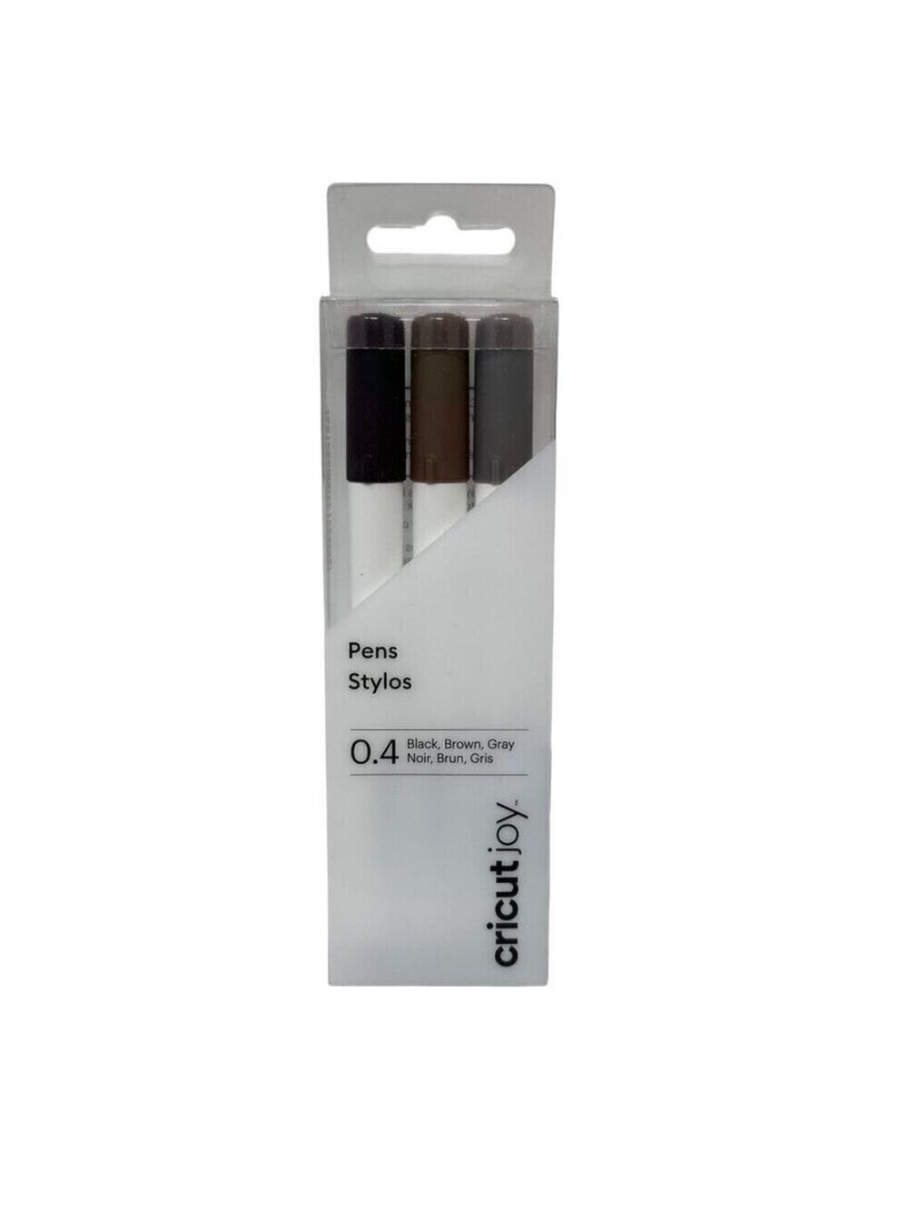 New Cricut Joy 0.4mm Pen Set Black Brown Gray 3-Pack For Joy Cutting Machines